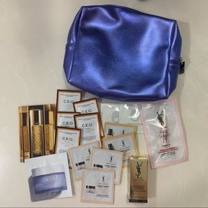 YSL makeup bag WITH luxury skincare samples